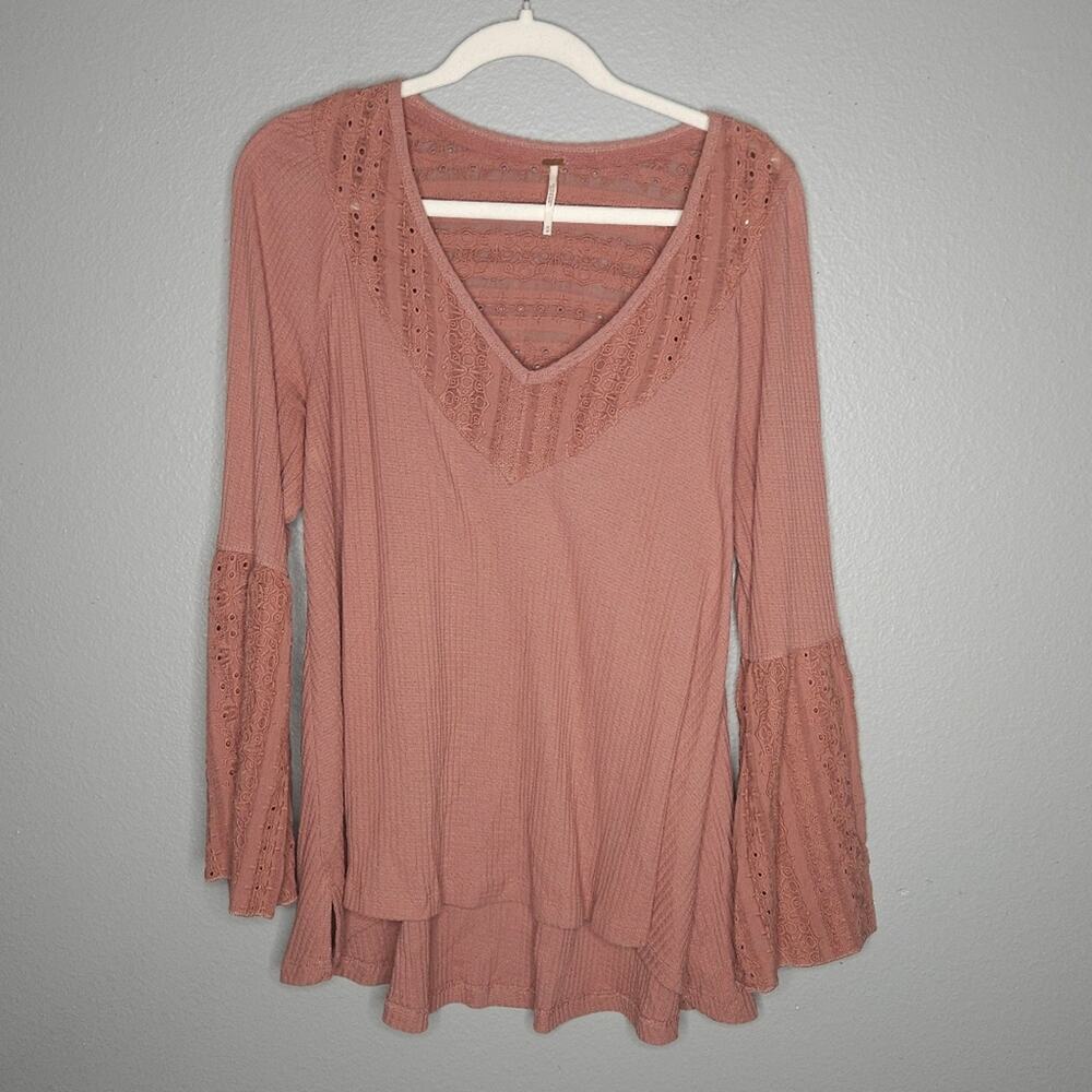 Free people Blush Persian nights bell sleeve top - Picture 6 of 8
